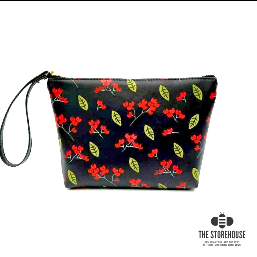 Storehouse Flats cranberries wristlet bag